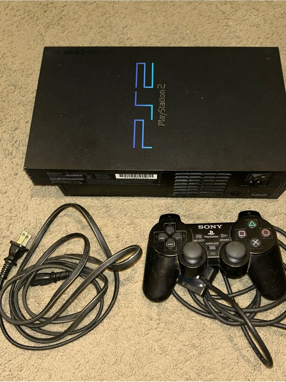 Sony PlayStation 2 PS2 Console SCPH 30001 Black Bundle With Cables PARTS ONLY